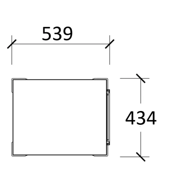 Desserte de rangement mobile Fliptop Twin - mélaminé - 72 x 54 cm - rideau nickel NI