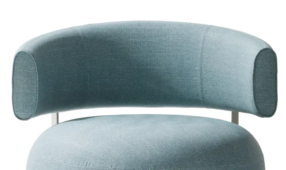 Dossier courbe Code Out - textile enduit - Ø 88 cm