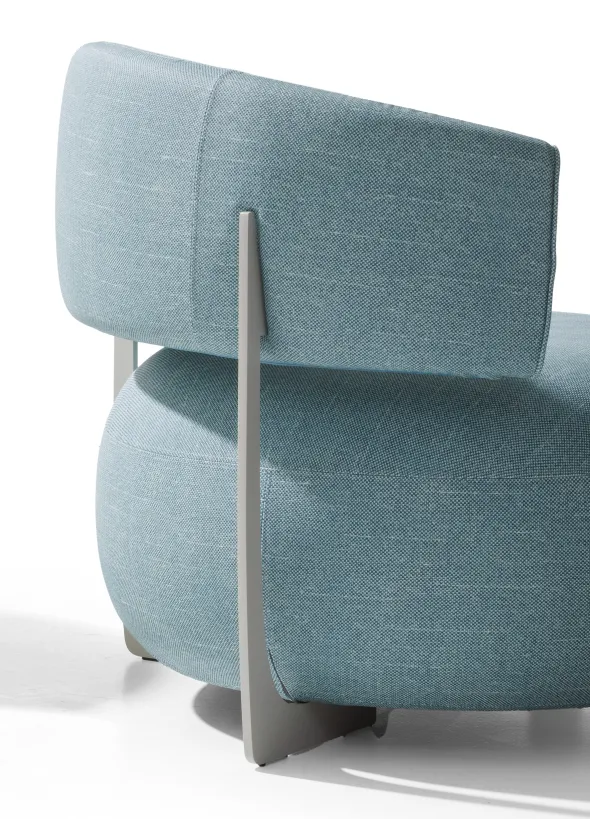 Dossier courbe Code Out - textile enduit - Ø 88 cm