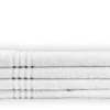 Drap de bain éponge 100 % coton blanc - 70 x 140 cm - 550 g/m2 - lot de 10