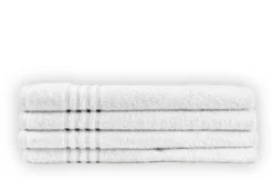 Drap de bain éponge 100 % coton blanc - 70 x 140 cm - 550 g/m2 - lot de 10