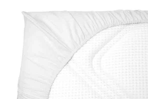 Drap housse 100 % coton blanc - 80 x 200 cm - lot de 10