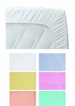 Drap housse polycoton couleur - 140 x 200 cm - lot de 10