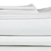 Drap plat 100 % coton blanc - 120 x 180 cm - lot de 10