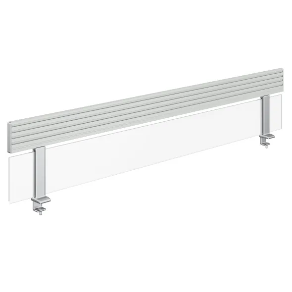 Ecran de séparation Fusion l. 180 cm - translucide avec rail