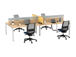 Ecran de séparation latéral sur socle FrameOne II - l. 75 cm - tissu - sans prestation