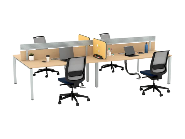 Ecran de séparation latéral sur socle FrameOne II - l. 75 cm - tissu - sans prestation