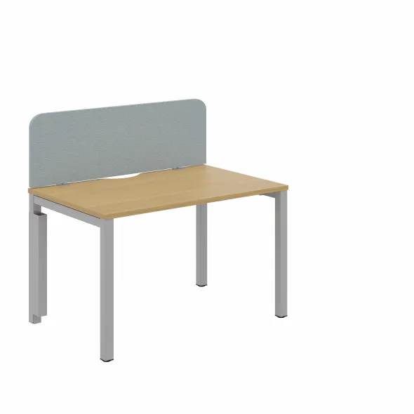 Ecran de séparation pour bureau isolé Arial - l. 120 cm - tissu