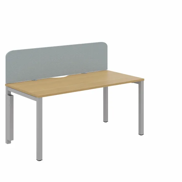 Ecran de séparation pour bureau isolé Arial - l. 160 cm - tissu