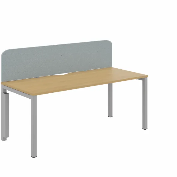Ecran de séparation pour bureau isolé Arial - l. 180 cm - tissu