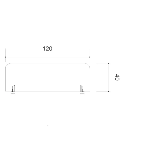 Ecran de séparation pour bureaux face à face Arial - l. 120 cm - mélaminé