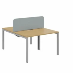 Ecran de séparation pour bureaux face à face Arial - l. 120 cm - tissu