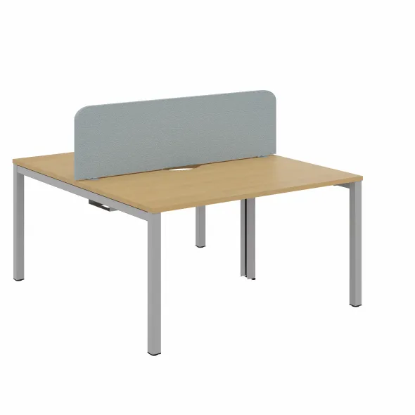 Ecran de séparation pour bureaux face à face Arial - l. 140 cm - tissu