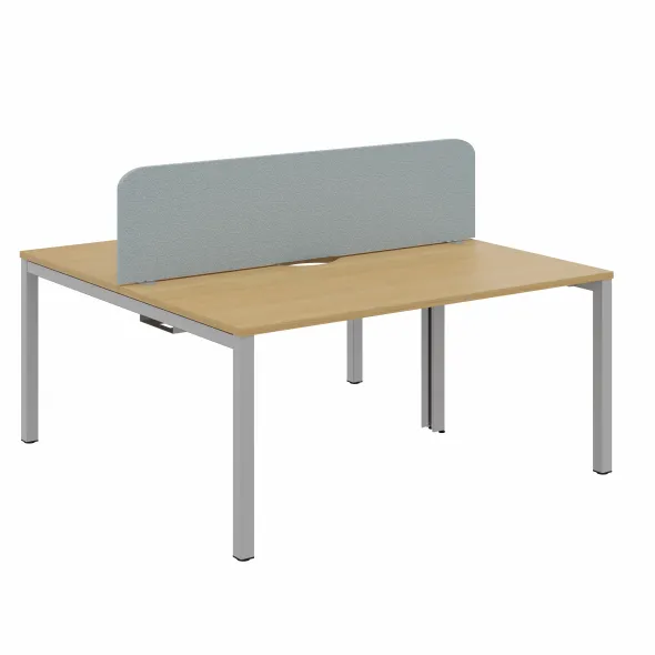 Ecran de séparation pour bureaux face à face Arial - l. 160 cm - tissu
