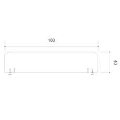 Ecran de séparation pour bureaux face à face Arial - l. 180 cm - mélaminé