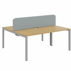 Ecran de séparation pour bureaux face à face Arial - l. 180 cm - tissu