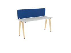 Ecran de séparation sur pinces B Free - l. 160 x h. 40,7 cm tissu A - chant simple