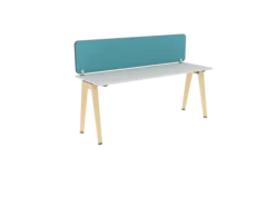 Ecran de séparation sur pinces B Free - l. 180 x h. 40,7 cm tissu A - chant simple