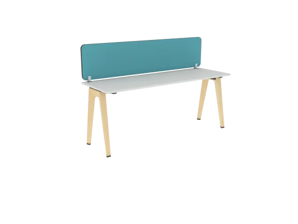 Ecran de séparation sur pinces B Free - l. 180 x h. 40,7 cm tissu A - chant simple