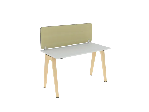 Ecran de séparation sur pinces B Free - l. 120 x h. 40,7 cm tissu A - chant premium