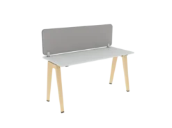 Ecran de séparation sur pinces B Free - l. 140 x h. 40,7 cm tissu A - chant premium