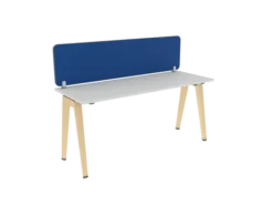 Ecran de séparation sur pinces B Free - l. 160 x h. 40,7 cm tissu A - chant premium