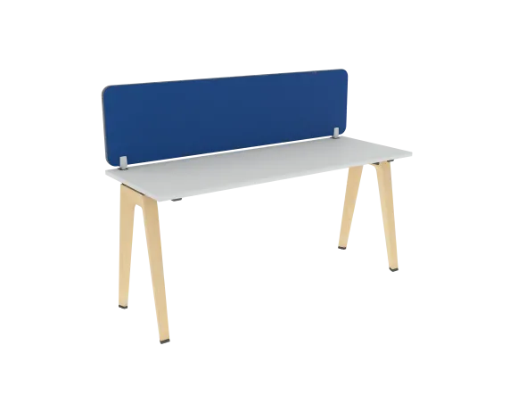 Ecran de séparation sur pinces B Free - l. 160 x h. 40,7 cm tissu A - chant premium