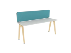 Ecran de séparation sur pinces B Free - l. 180 x h. 40,7 cm tissu A - chant premium