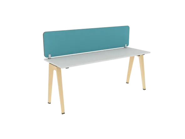 Ecran de séparation sur pinces B Free - l. 180 x h. 40,7 cm tissu A - chant premium