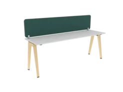 Ecran de séparation sur pinces B Free - l. 200 x h. 40,7 cm tissu A - chant premium