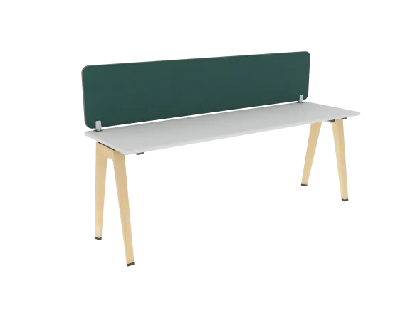 Ecran de séparation sur pinces B Free - l. 200 x h. 40,7 cm tissu A - chant premium