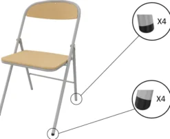 Embouts pour chaises Pleg et Nat - lot de 8