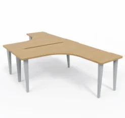 Ensemble 2 bureau compact 90° symétriques Evidence - l. 160 x pr. 60 cm