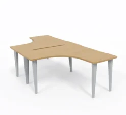 Ensemble 2 bureau compact 90° symétriques Evidence - l. 140 x pr. 60 cm