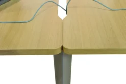 Ensemble 2 bureaux compact 90° asymétriques Evidence - l. 180 x l. 120 x pr. 80-60 cm