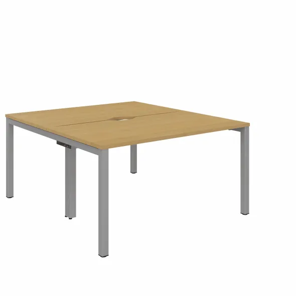 Ensemble 2 bureaux droits Arial - l. 140 x pr. 80 cm - piétement arche