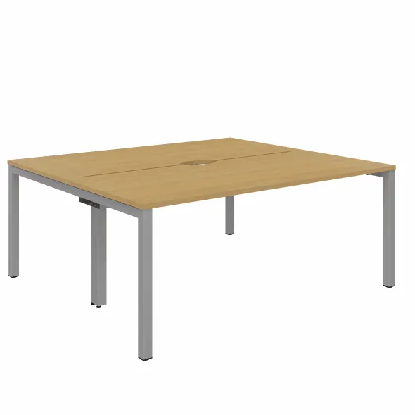 Ensemble 2 bureaux droits Arial - l. 180 x pr. 80 cm - piétement arche