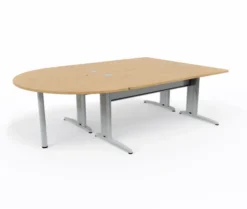 Ensemble 2 bureaux droits Corial - l. 160 x pr. 80 cm + convivialité demi-lune latérale