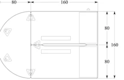 Ensemble 2 bureaux droits Evidence - l. 160 x pr. 80 cm + 2 caissons porteurs face à face + convivialité demi-lune