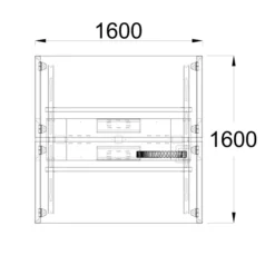 Ensemble 2 bureaux droits FrameOne II - l. 160 x pr. 78 cm - top access - sans écran - piétement arche