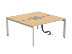 Ensemble 2 bureaux droits FrameOne II - l. 160 x pr. 78 cm - top access - sans écran - piétement arche