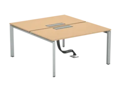 Ensemble 2 bureaux droits FrameOne II - l. 140 x pr. 78 cm - top access - sans écran - piétement arche