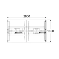 Ensemble 4 bureaux droits FrameOne II - l. 140 x pr. 78 cm - top access - sans écran - piétement arche