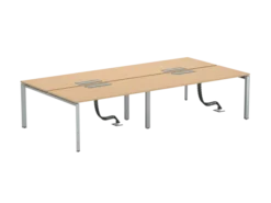 Ensemble 4 bureaux droits FrameOne II - l. 160 x pr. 78 cm - top access - sans écran - piétement arche