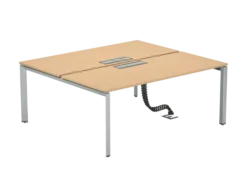 Ensemble 2 bureaux droits FrameOne II - l. 180 x pr. 78 cm - top access - sans écran - piétement arche
