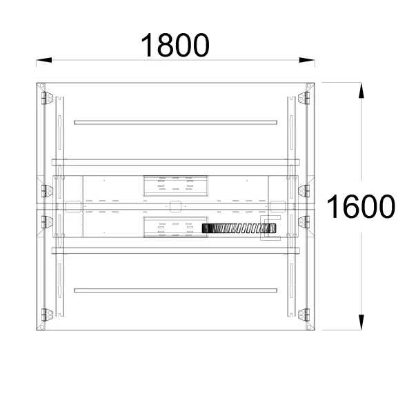 Ensemble 2 bureaux droits FrameOne II - l. 180 x pr. 78 cm - top access - sans écran - piétement arche