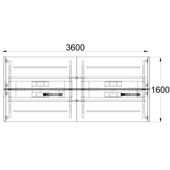 Ensemble 4 bureaux droits FrameOne II - l. 180 x pr. 78 cm - top access + 2 écrans mélaminé avec rail - piétement arche