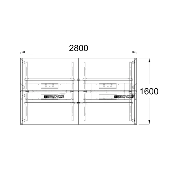 Ensemble 4 bureaux droits FrameOne II - l. 140 x pr. 78 cm - top access + 2 écrans mélaminé avec rail - piétement arche