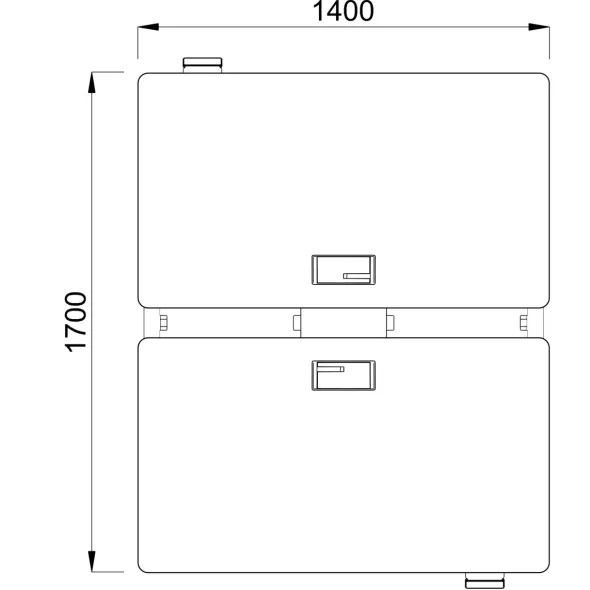 Ensemble 2 bureaux droits Possilio - l. 140 x pr. 80 cm réglage en hauteur électrique - trappe -