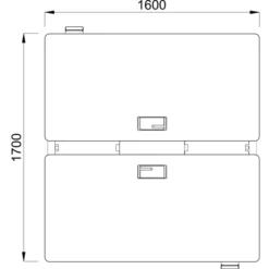 Ensemble 2 bureaux droits Possilio - l. 160 x pr. 80 cm réglage en hauteur électrique - trappe -